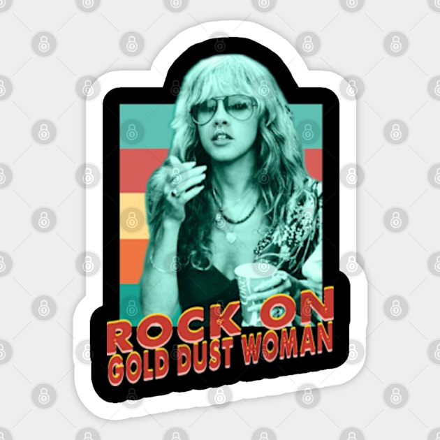 Stevie Nicks rock on gold dust woman Sticker by RAINYDROP